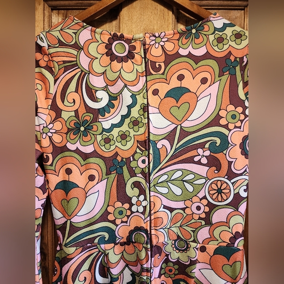 Unique Vintage Smak Parlour Funky Floral 70s Inspired Jumpsuit - Picture 9 of 10